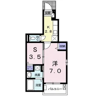 ウィロウ コート B【1階】の間取り