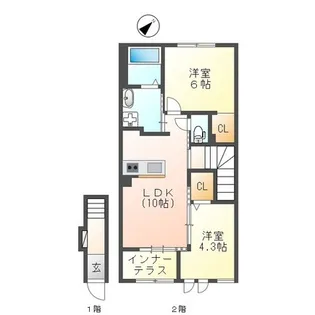 アクアヴィラ【2階】の間取り
