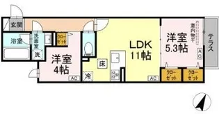 セレスティア上鷺宮II【1階】の間取り