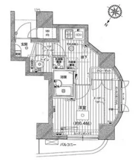 エクセリア白金高輪【6階】の間取り