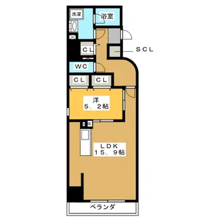 ロイジェント新栄II【5階】の間取り