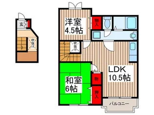 メゾンプラティ-ク【2階】の間取り