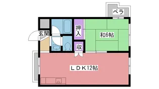 パレス甲子園【2階】の間取り