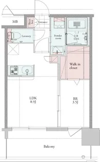 エンクレスト博多PREMIER【8階】の間取り