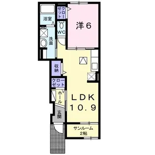 アグリマンション R&O II【1階】の間取り
