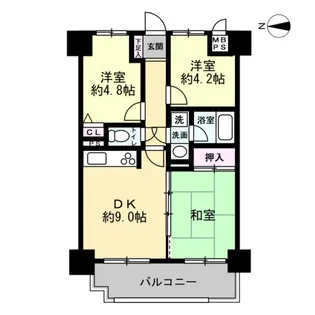 ライオンズマンション武里【2階】の間取り