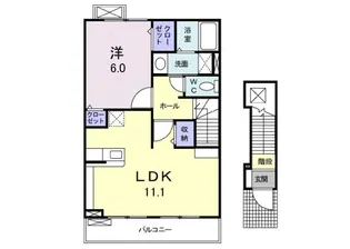 ベッテルI【2階】の間取り