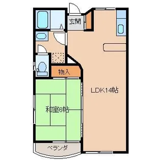 第2サンライズイトー【1階】の間取り