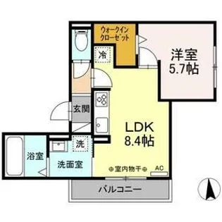 ヘリオライト【1階】の間取り