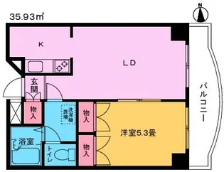 ウィル深見【5階】の間取り