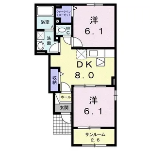 シャルムI【1階】の間取り