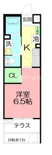 COLLEGE TERRACE ANNEX(カレッジテラス・アネックス【1階】の間取り
