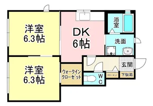 シャーメゾン朽網 C棟【1階】の間取り