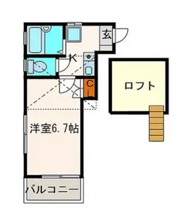 マーベラス六本松【2階】の間取り