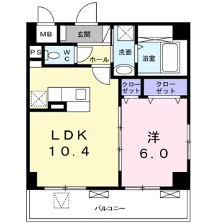 緑が丘DKB【3階】の間取り