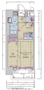 プレサンス芦原橋ヴィブラス【2階】の間取り