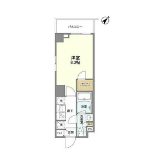 バウスフラッツ品川大井町【3階】の間取り