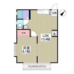 グランモアつばさB棟【2階】の間取り