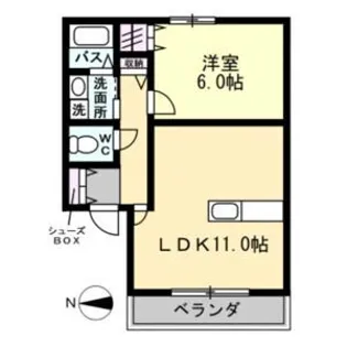 日光ハイツ並松【1階】の間取り