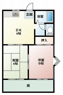 ロイヤルフレグランスB【1階】の間取り