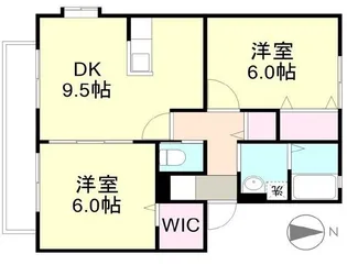 サンビレッジコスモス B【2階】の間取り
