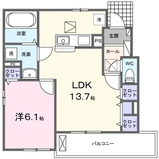 ボン ド ボヌール【1階】の間取り