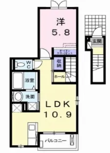 パルコート II【2階】の間取り