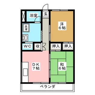 宮尾ハイツ【2階】の間取り