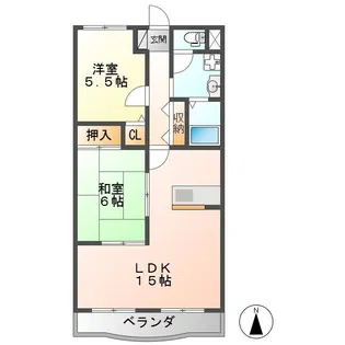 サニーコート【2階】の間取り