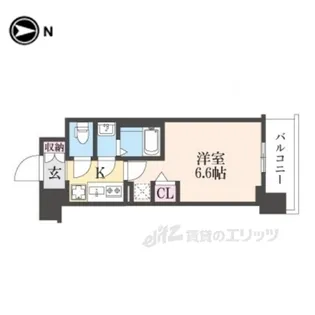 プラシード京都【6階】の間取り
