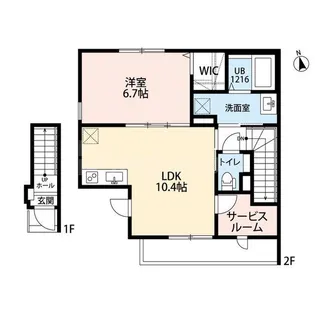 Amour Valle Fiume【2階】の間取り