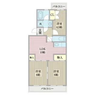 マンションリバーアイランド【1階】の間取り
