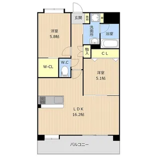グランシャリオ空港東【10階】の間取り