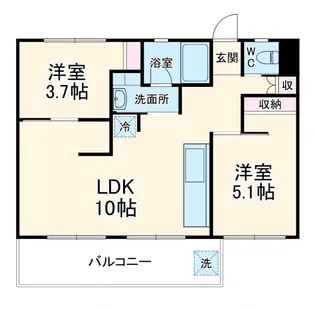 汐見台団地1410号棟【4階】の間取り