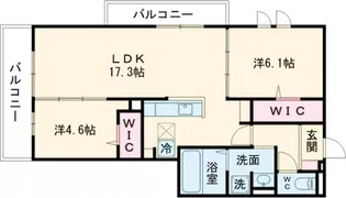 リベルテ四条梅津【1階】の間取り