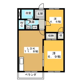 メゾンドール兼平 A【2階】の間取り