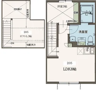 Agrande Nishi-Kokubunji(エイグラン西国分寺)【2階】の間取り