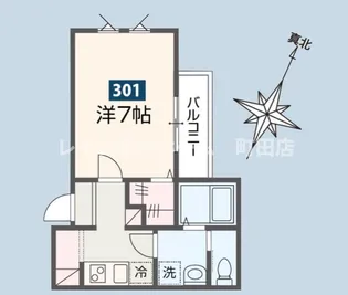 MELDIA原当麻2【3階】の間取り