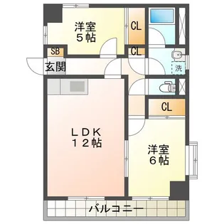 コーポ三瀧【4階】の間取り