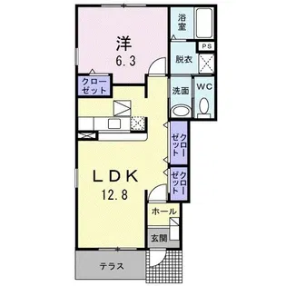 プリムローズ D【1階】の間取り
