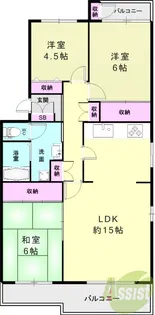 鈴蘭泉台第一住宅3号棟【5階】の間取り
