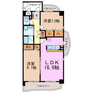 ケーズスペース赤池【3階】の間取り