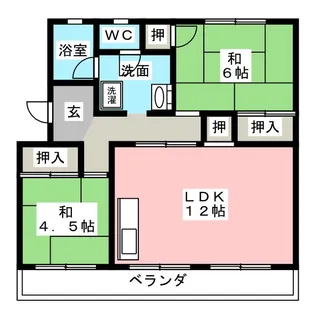 天王ハイツ【3階】の間取り