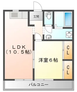 エスポアハイム【1階】の間取り