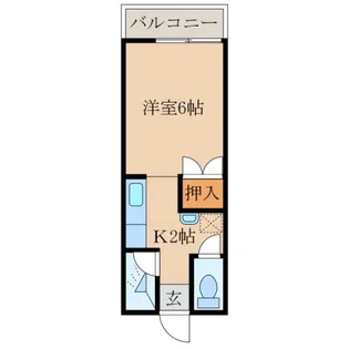 エスポワールバイパス【2階】の間取り