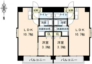 ピュア京橋【2階】の間取り