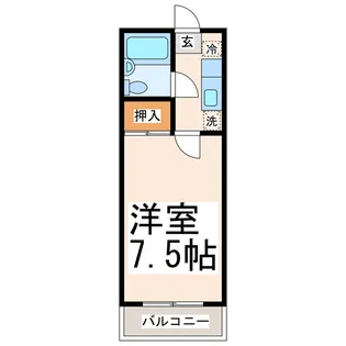 1Kの間取り画像