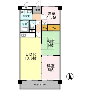 アン・ジュール【2階】の間取り