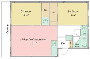 たちばなコーポ【2階】の間取り