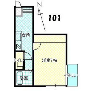 メモリアルハイツ【2階】の間取り